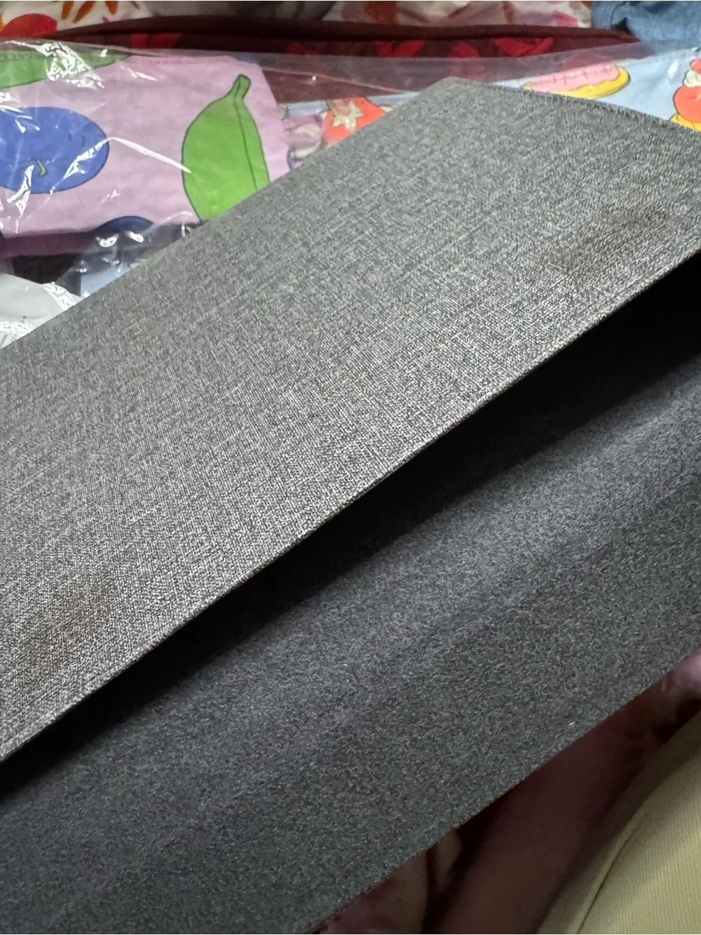 Gray Fabric Folio Tablet Cover - Slim Protective Case